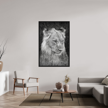 40 x 60″, Collector Black Floater Frame HEAVY WILL BE THE CROWN