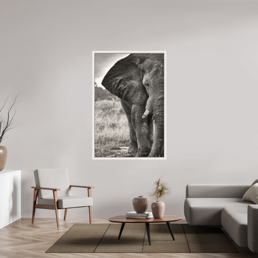 40 x 60″, Exhibition Maple White Floater Frame BURDEN OF A TITAN