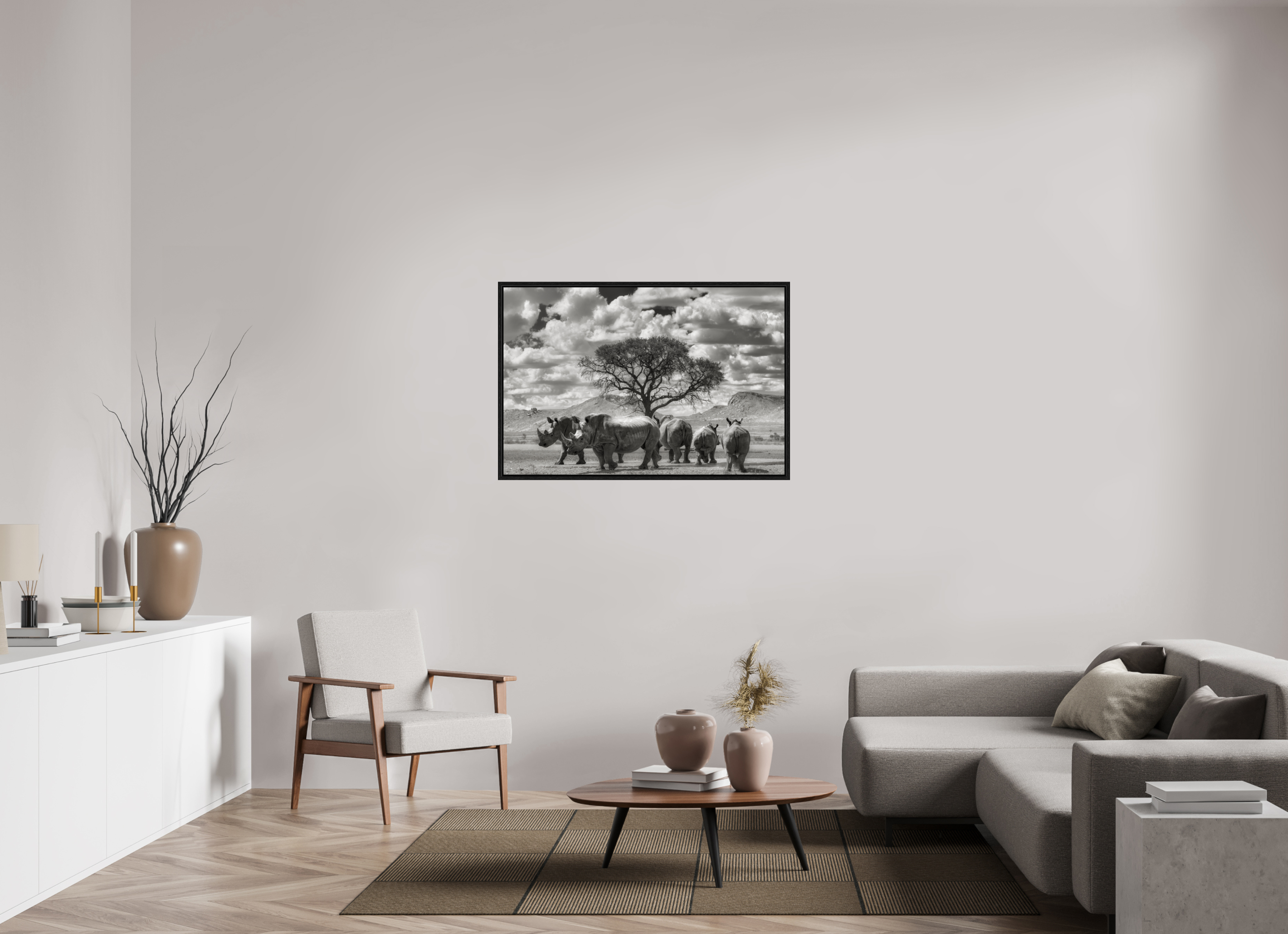45 x 30″, L+XL Black Floater Frame Perfectly Still