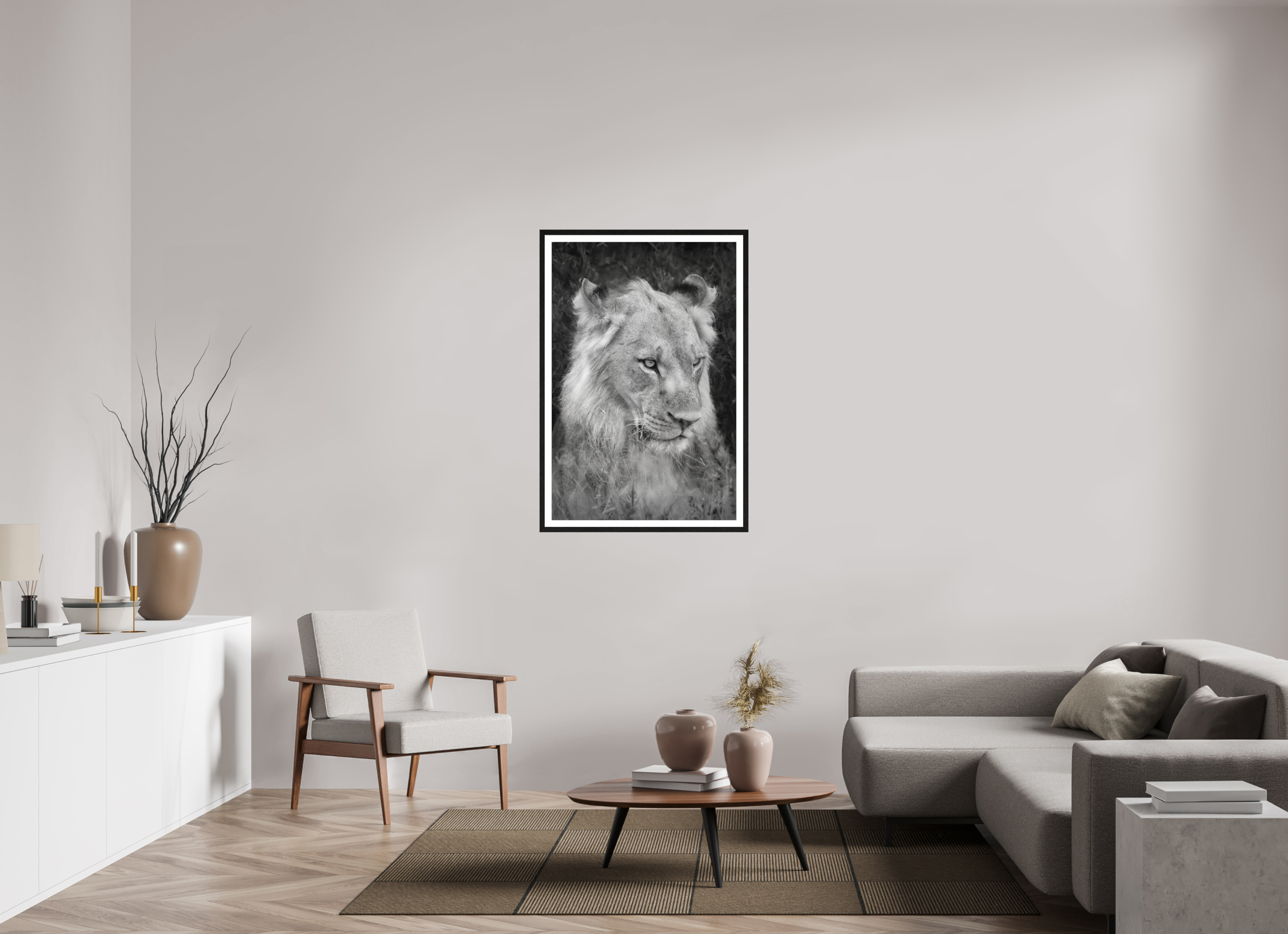 30 x 45″, L+XL Black Frame + border HEAVY WILL BE THE CROWN