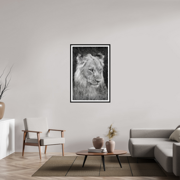30 x 45″, L+XL Black Frame + border HEAVY WILL BE THE CROWN