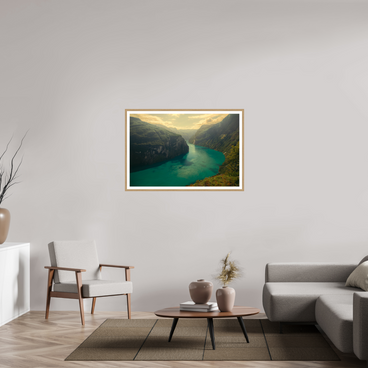 45 x 30″, L+XL Oak Frame + Border LIFEBLOOD