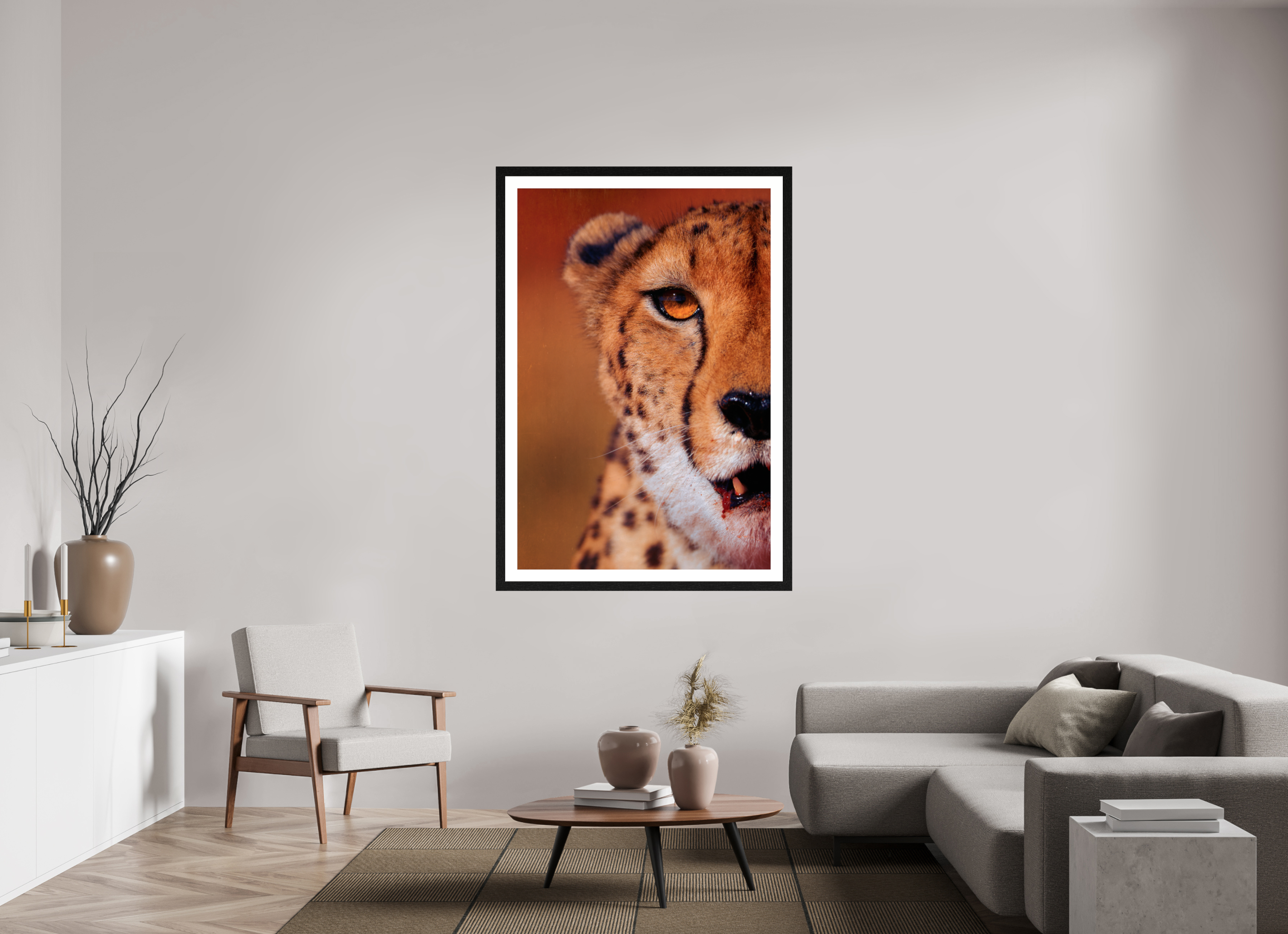 40 x 60″, Exhibition Black Frame + Border AS IT IS
