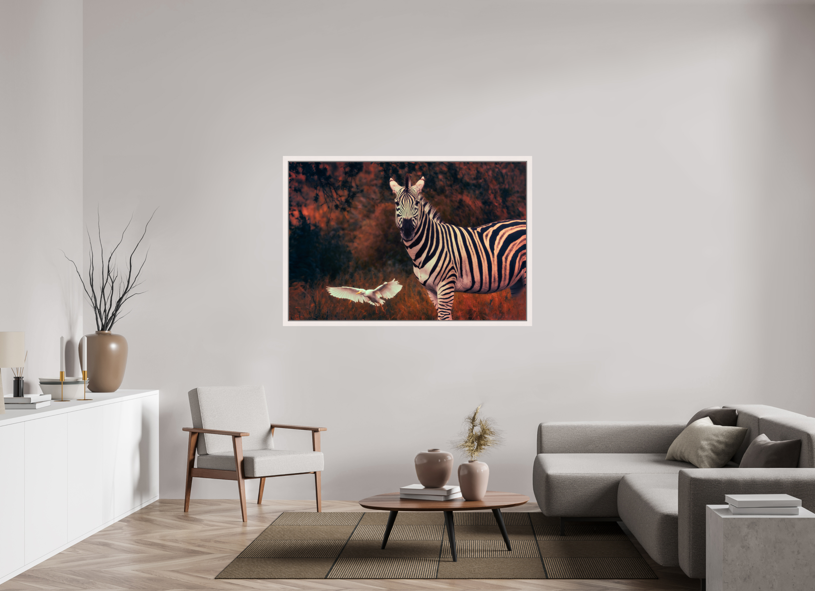 60 x 40″, Exhibition Maple White Floater Frame PASSING THROUGH