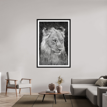 40 x 60″, Exhibition Black Frame + Border HEAVY WILL BE THE CROWN