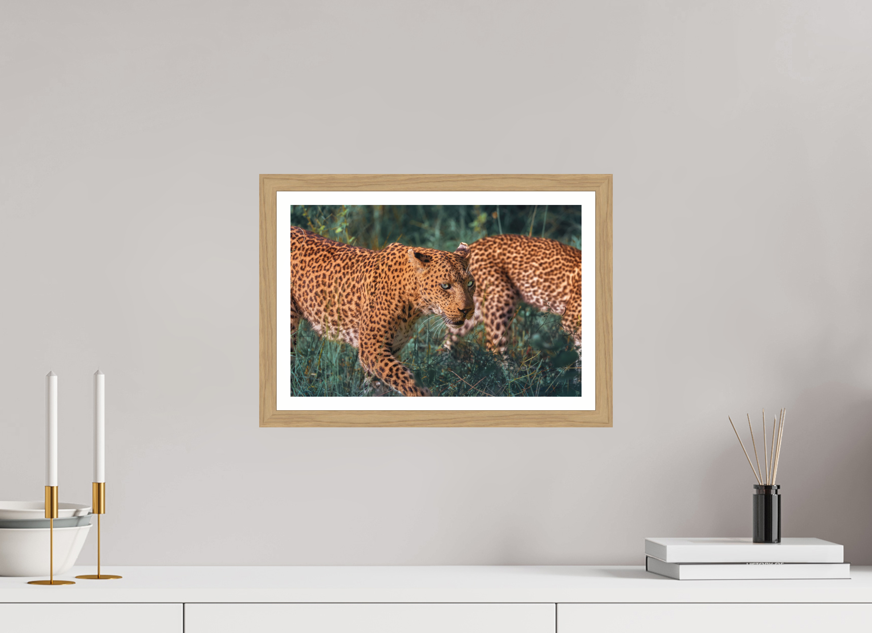 15 x 10″, S+M Oak Frame + Border UNTAMED OPULENCE
