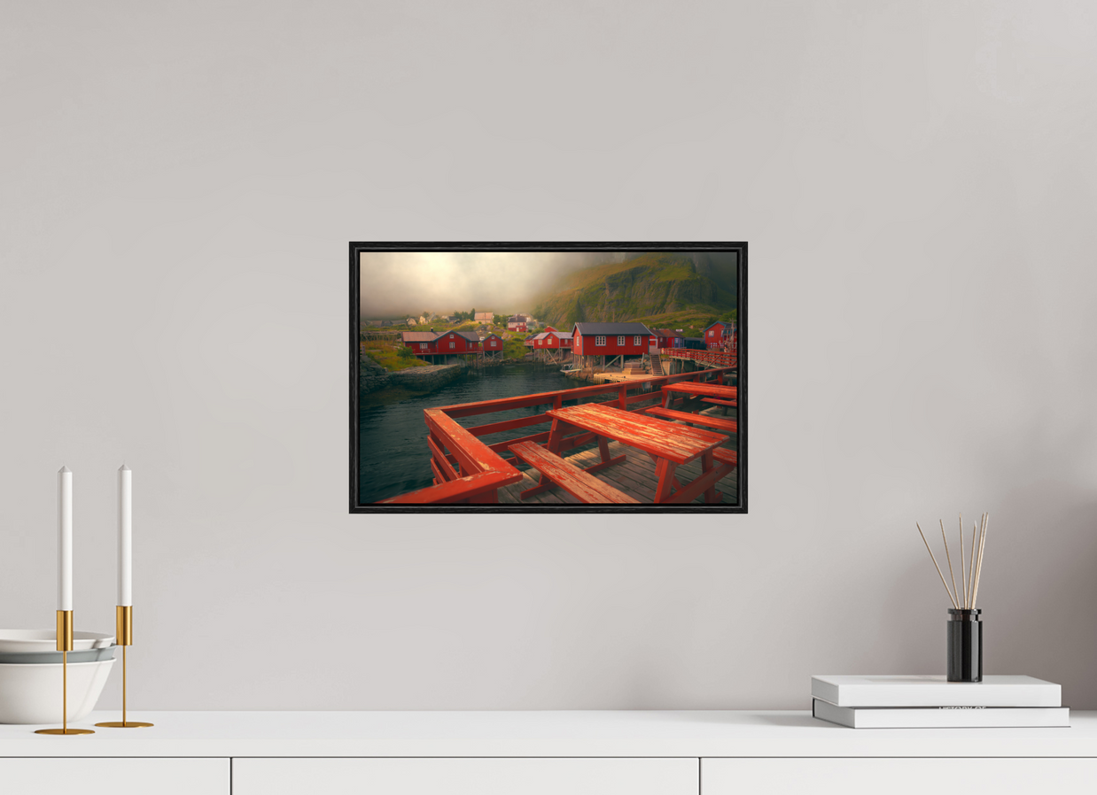 15 x 10″, S+M Black Floater Frame TABLE FOR TWO