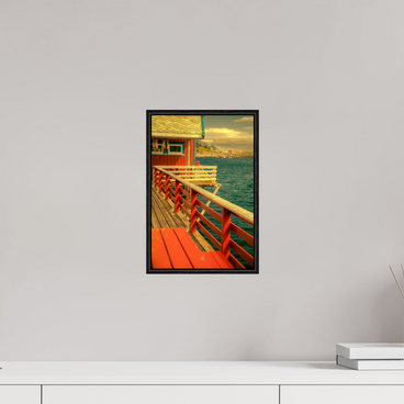 8 x 12″, S+M Black Floater Frame GONE FISHING