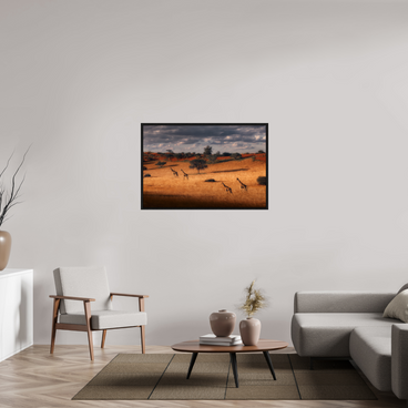 45 x 30″, L+XL Black Floater Frame Symphony of Silence