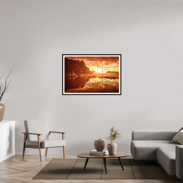 45 x 30″, L+XL Black Frame + Border A MINOR COSMIC EVENT