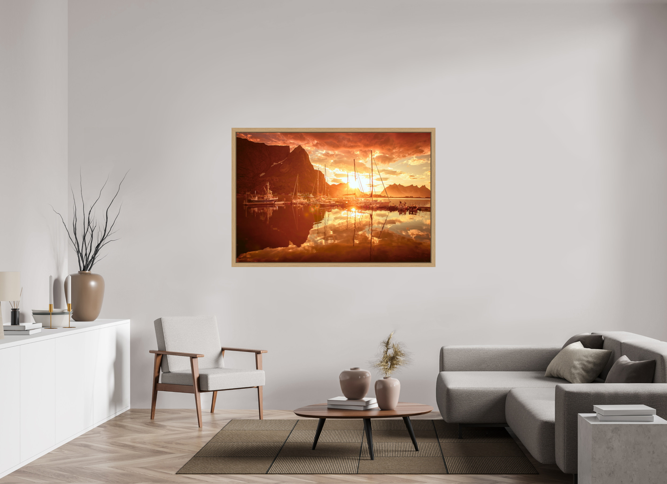 60 x 40″, Exhibition Oak Floater Frame A MINOR COSMIC EVENT