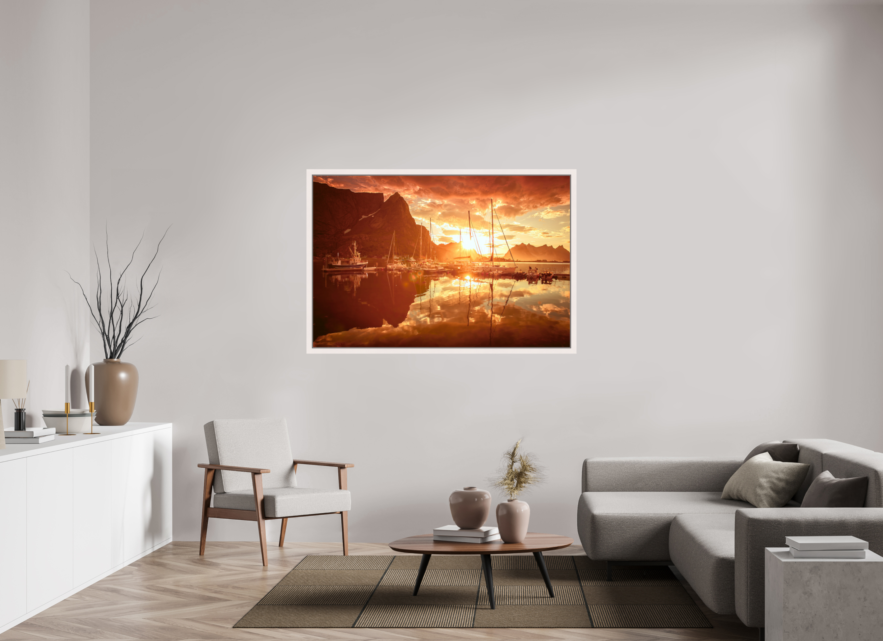 60 x 40″, Exhibition Maple White Floater Frame A MINOR COSMIC EVENT