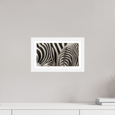 12 x 6.8″, S+M White Frame + Border NOT THE SAME