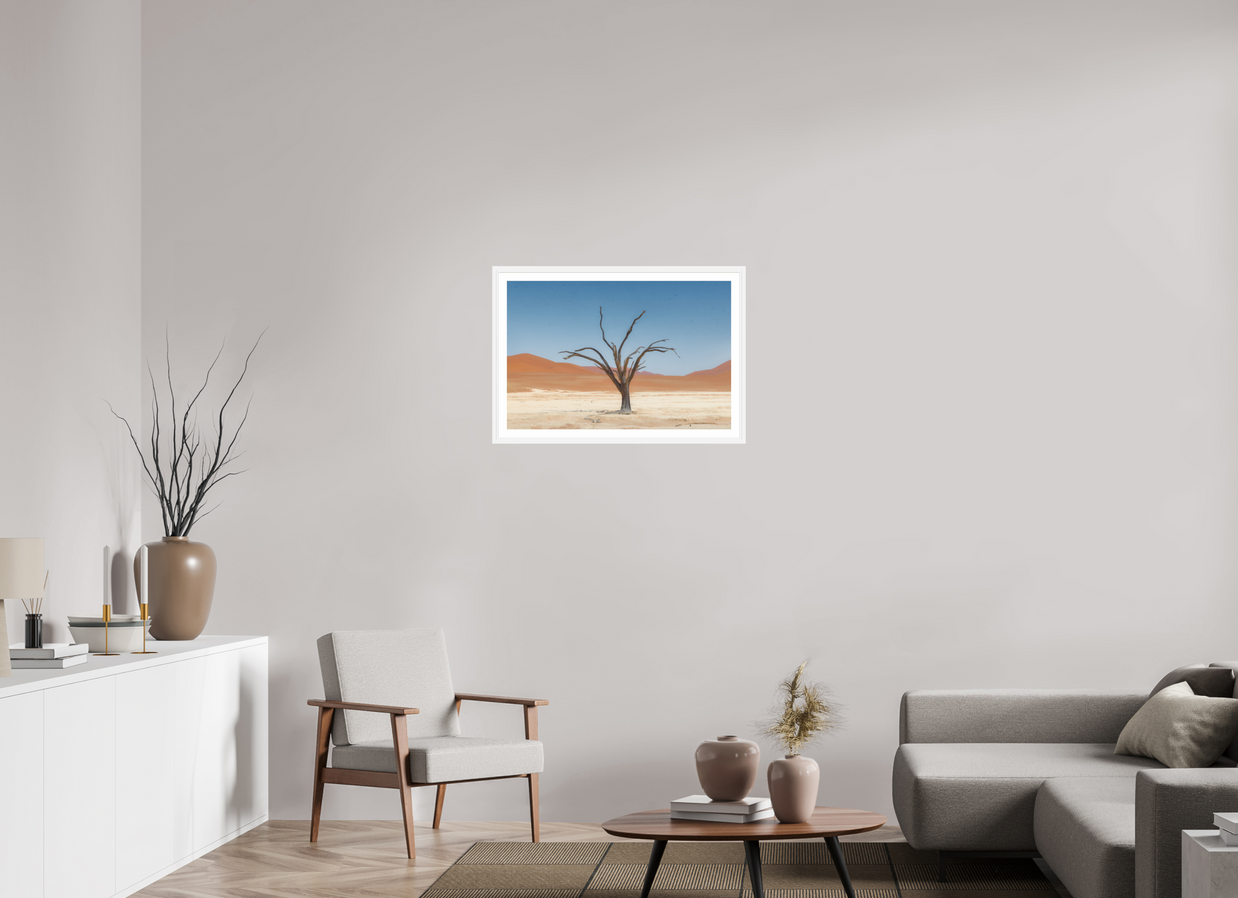 30 x 20″, L+XL White Frame + Border TO BE
