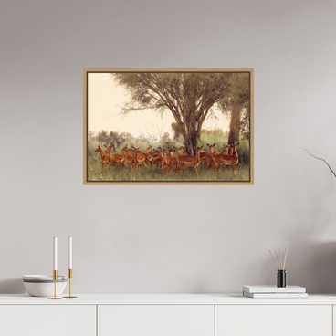 30 x 20″, L+XL Oak Floater Frame The Field Feels