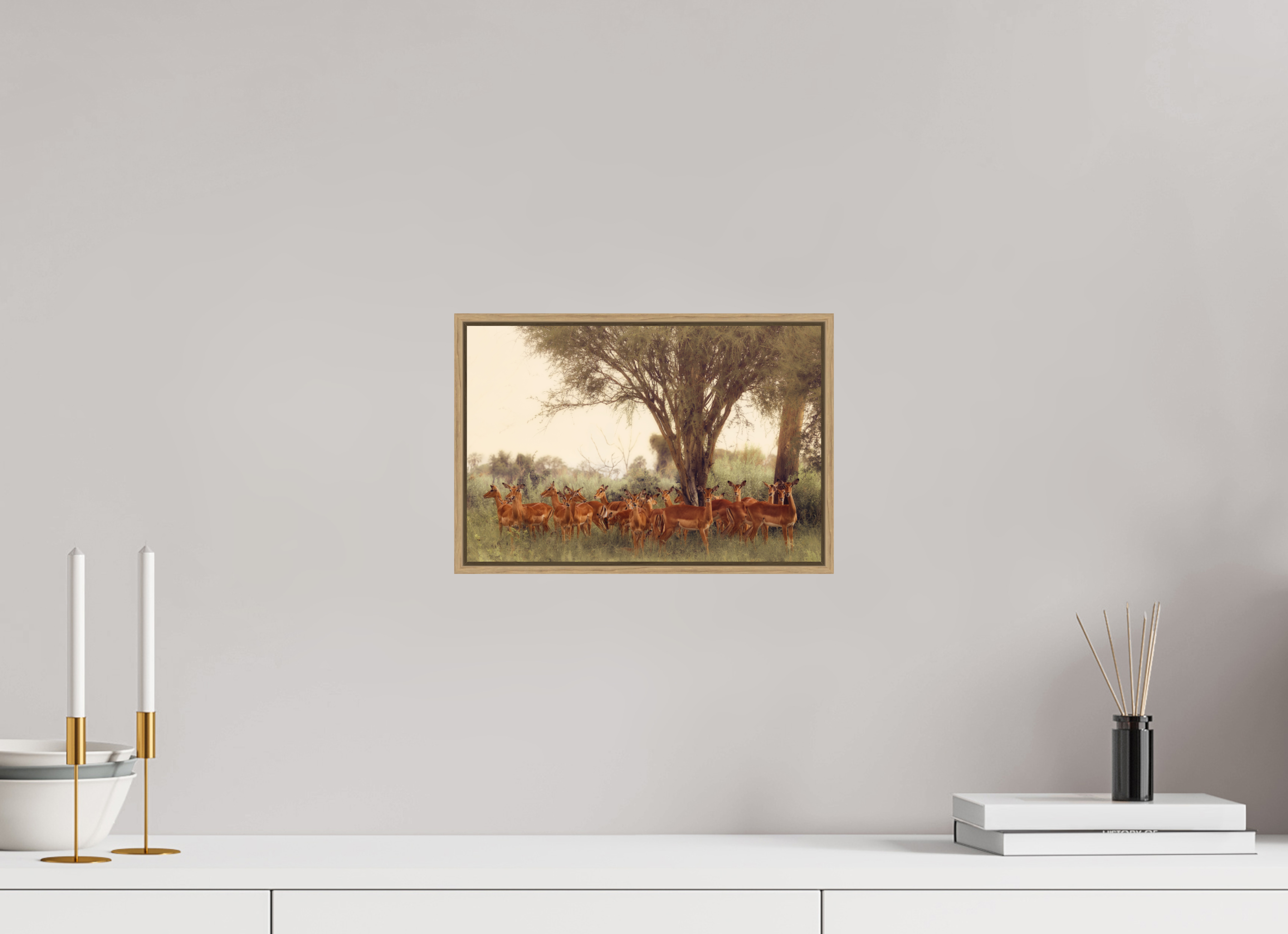 12 x 8″, S+M Oak Floater Frame The Field Feels