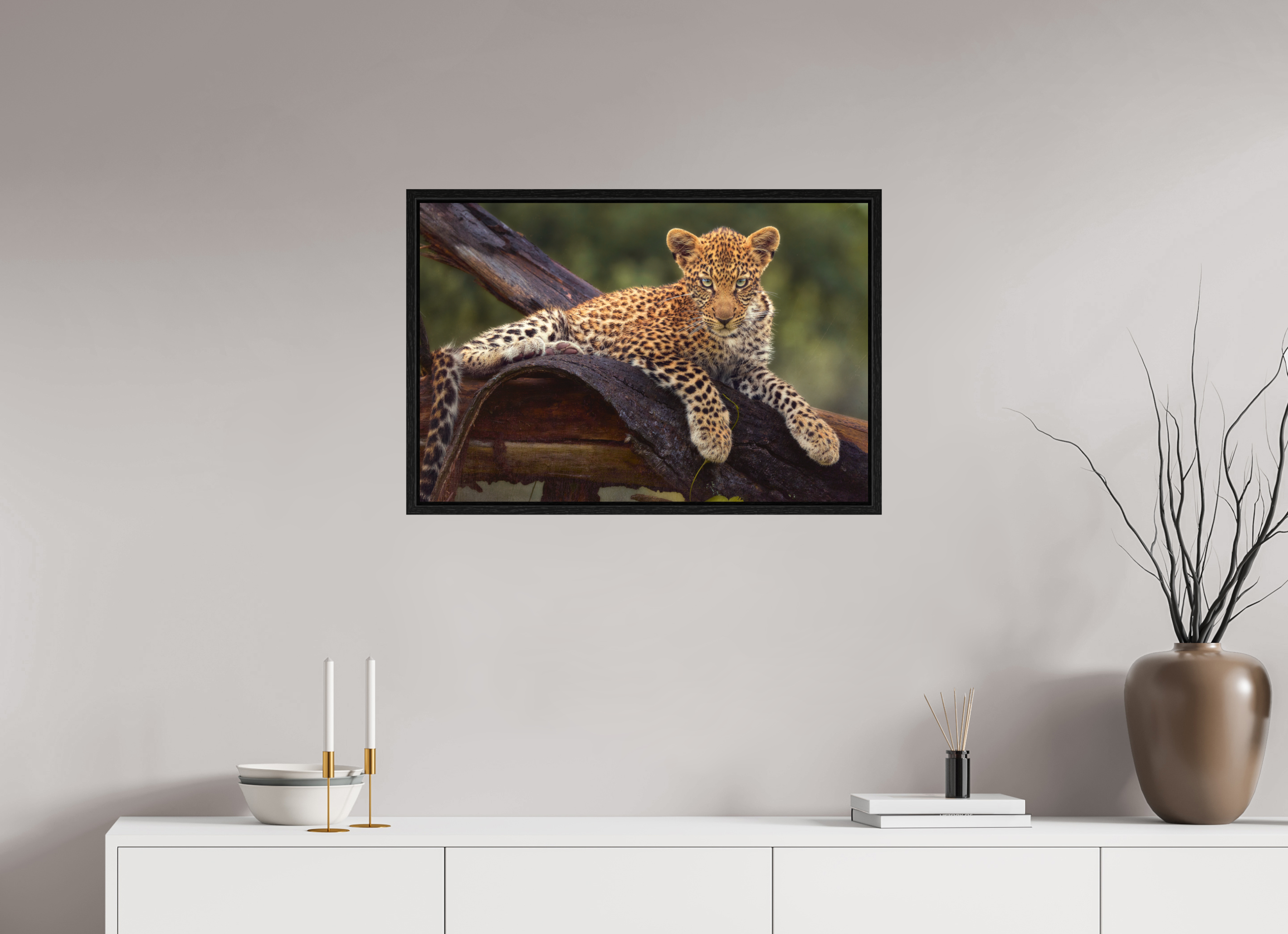 30 x 20″, L+XL Black Floater Frame Before Knowing