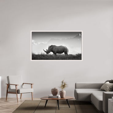 64 x 36″, Exhibition Maple White Floater Frame ANCIENT GRAVITY