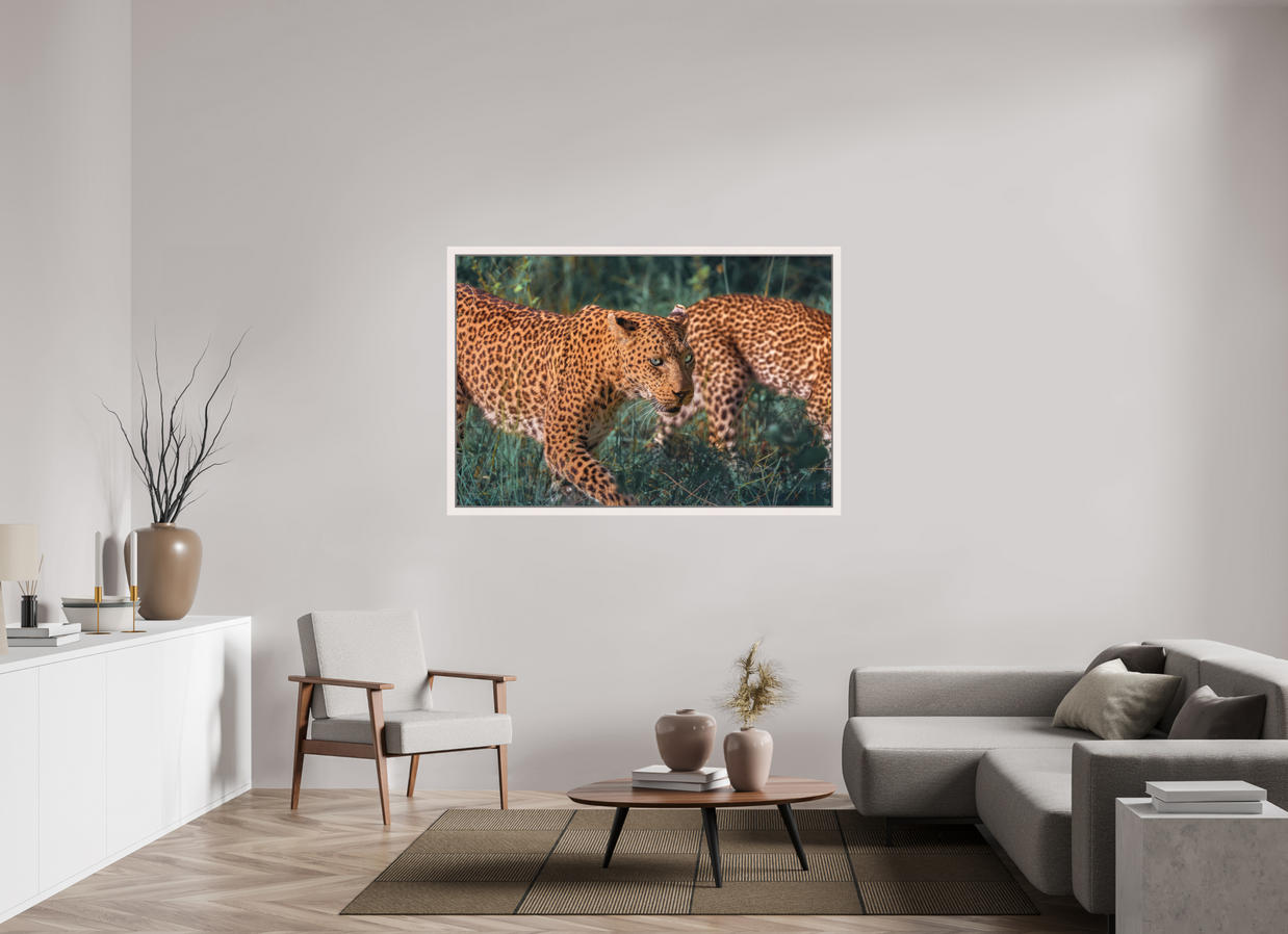 60 x 40″, Exhibition Maple White Floater Frame UNTAMED OPULENCE