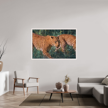 60 x 40″, Exhibition Maple White Floater Frame UNTAMED OPULENCE