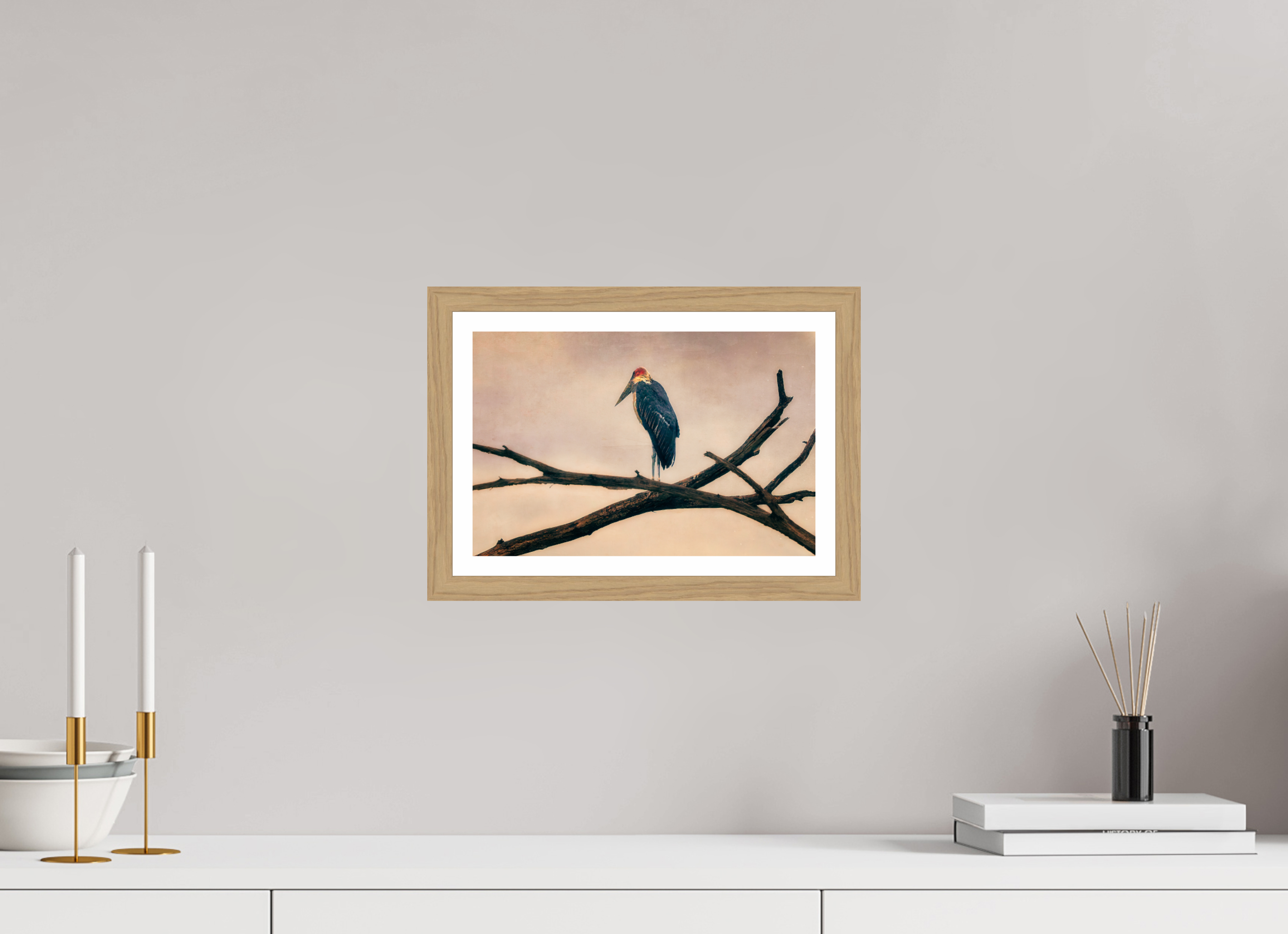 12 x 8″, S+M Oak Frame + border The Last Witness
