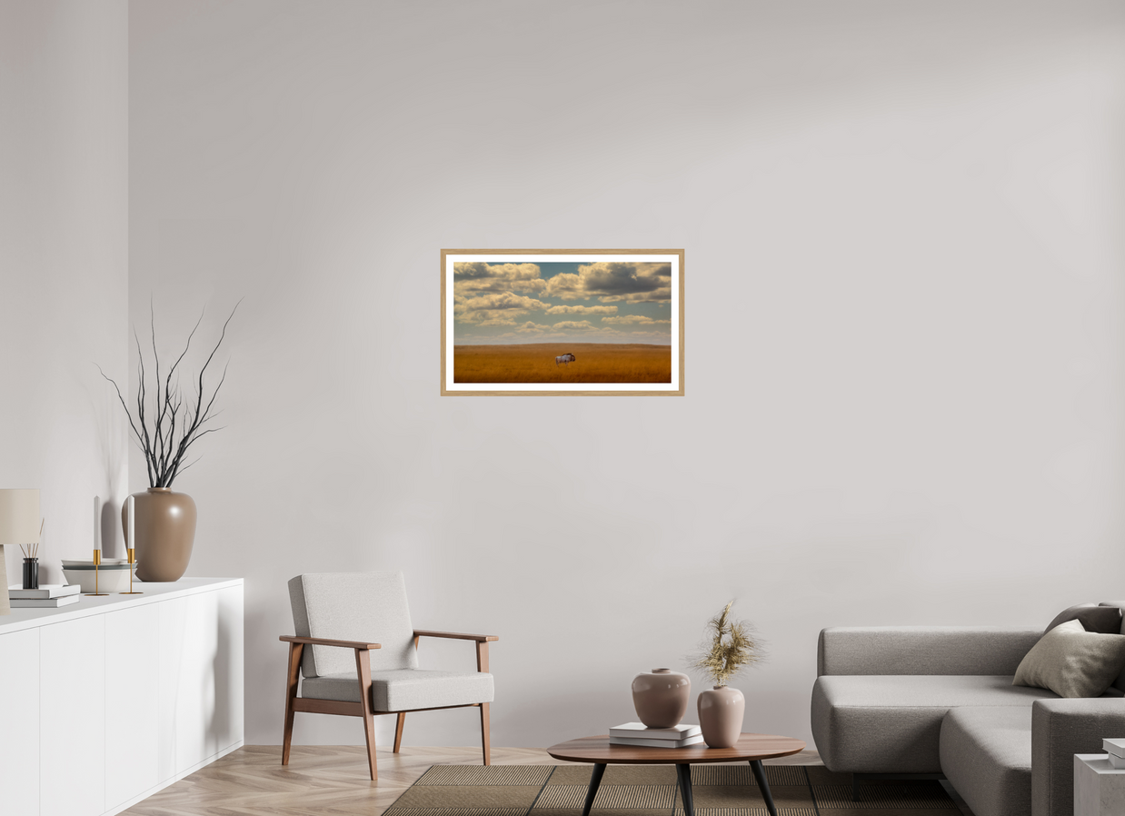 32 x 18″, L+XL Oak Frame + Border FREEDOM OF EXPOSURE