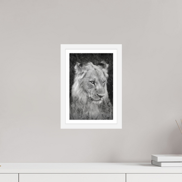 8 x 12″, S+M White Frame + Border HEAVY WILL BE THE CROWN