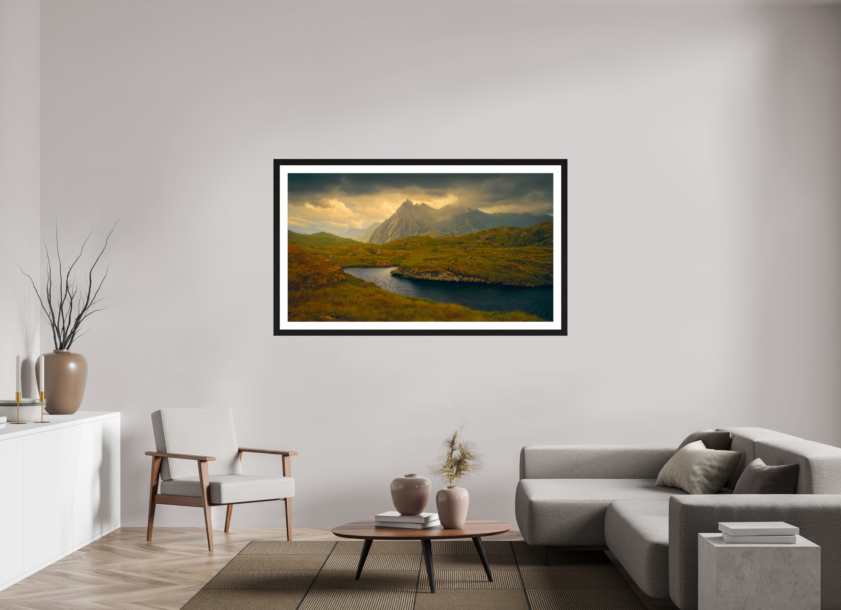 64 x 36″, Exhibition Black Frame + Border COME THIS WAY