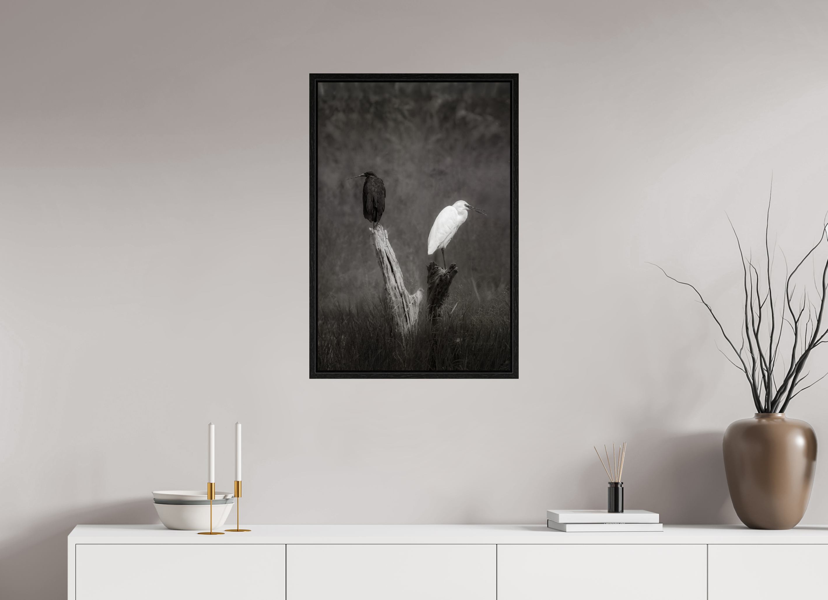 20 x 30″, L+XL Black Floater Frame TWO TRUTHS