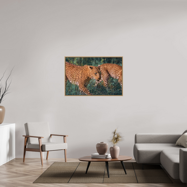 45 x 30″, L+XL Oak Floater Frame Untamed Opulence