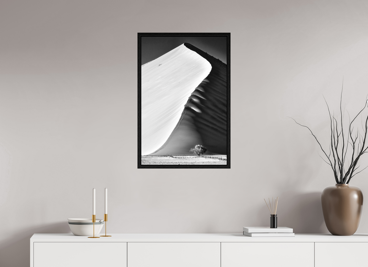 20 x 30″, Med + Lrg Black Floater Frame The Edge