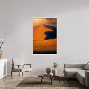 40 x 60″, Exhibition Maple White Floater Frame NO PROMISE OF DIRECTION