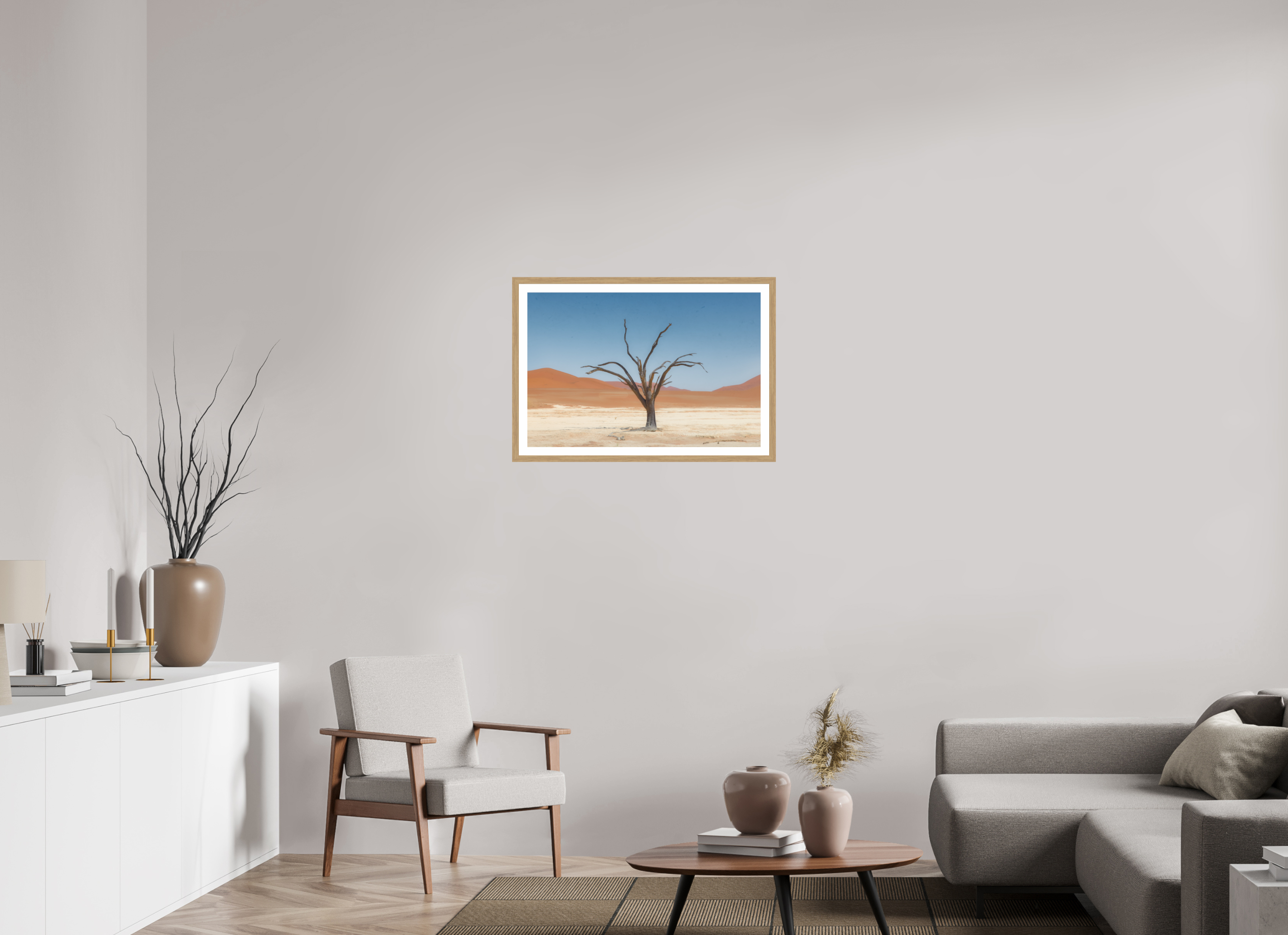 30 x 20″, L+XL Oak Frame + Border TO BE