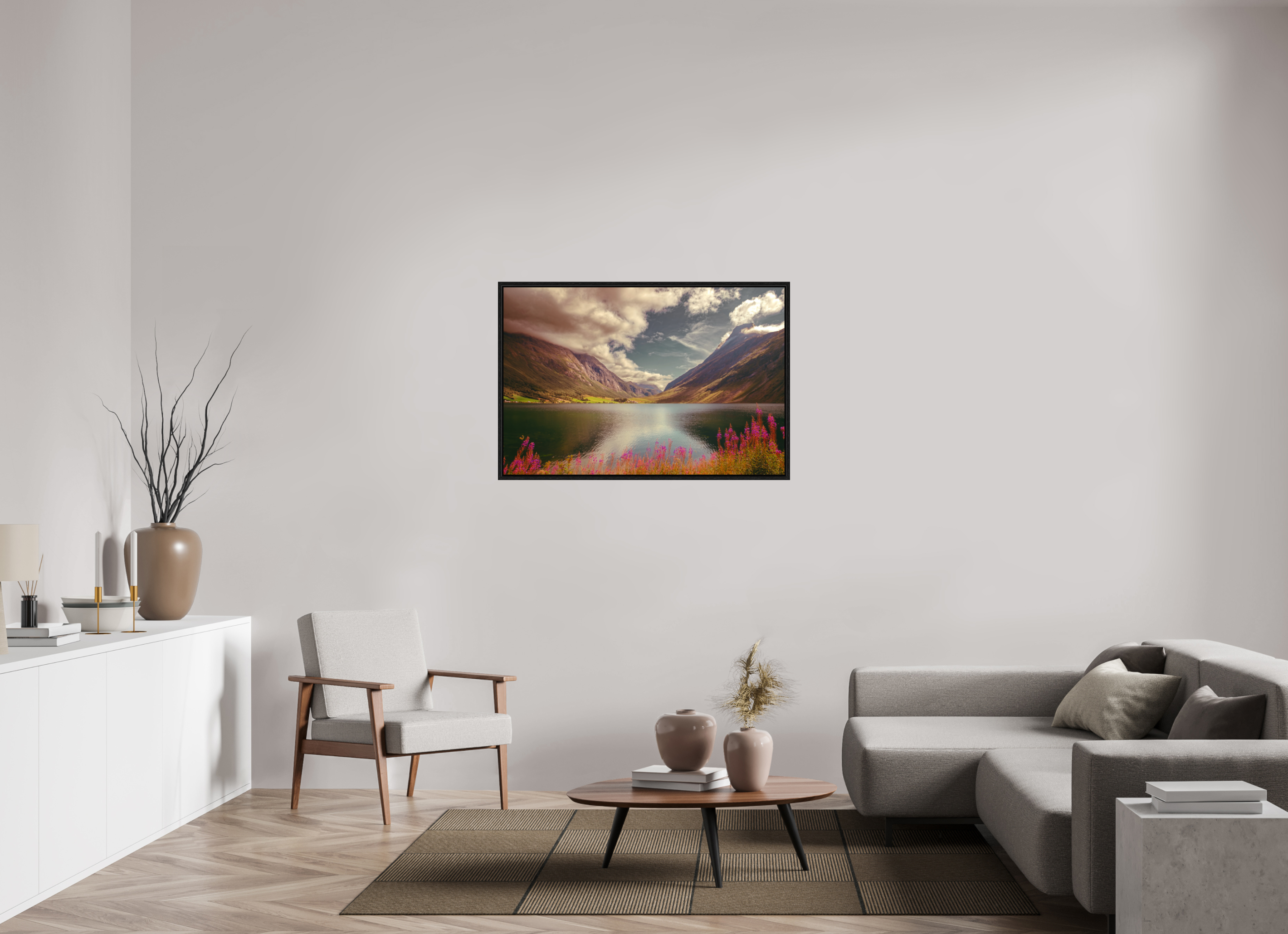 45 x 30″, L+XL Black Floater Frame A PERFECTLY ORDINARY PLACE