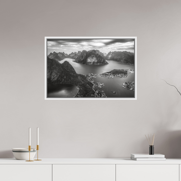 30 x 20″, L+XL White Floater Frame THE LONG WAY DOWN
