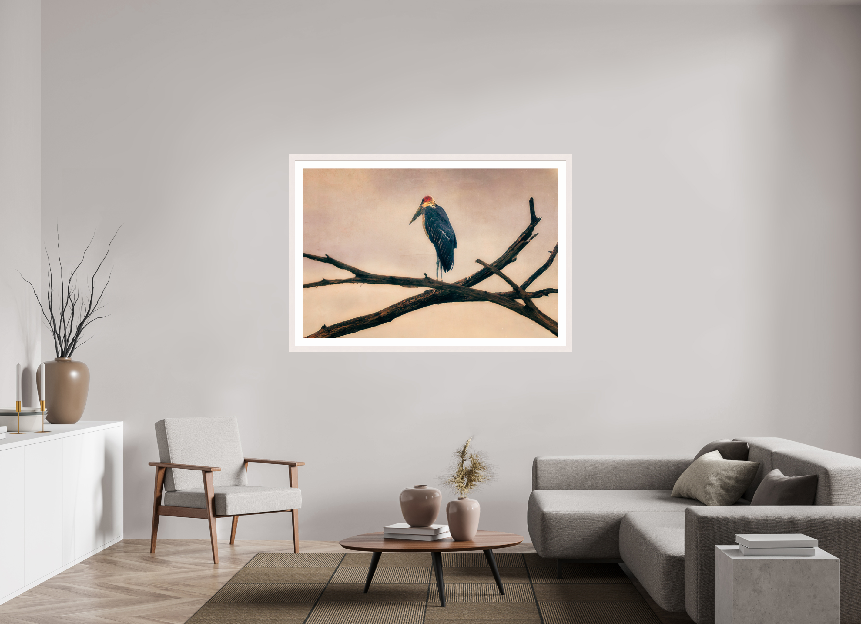 60 x 40″, Exhibition White Maple Frame + Border THE LAST WITNESS
