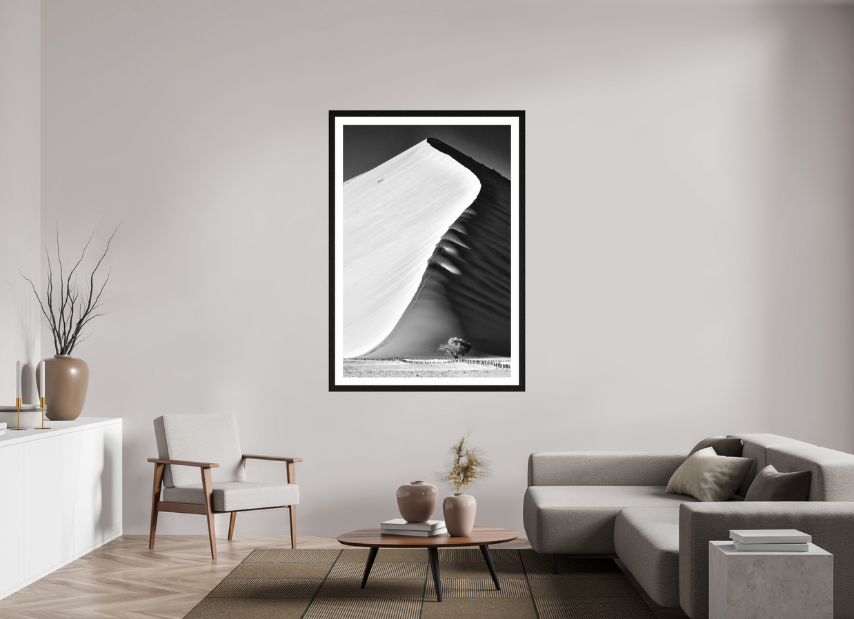 40 x 60″, Exhibition Black Frame + Border THE EDGE