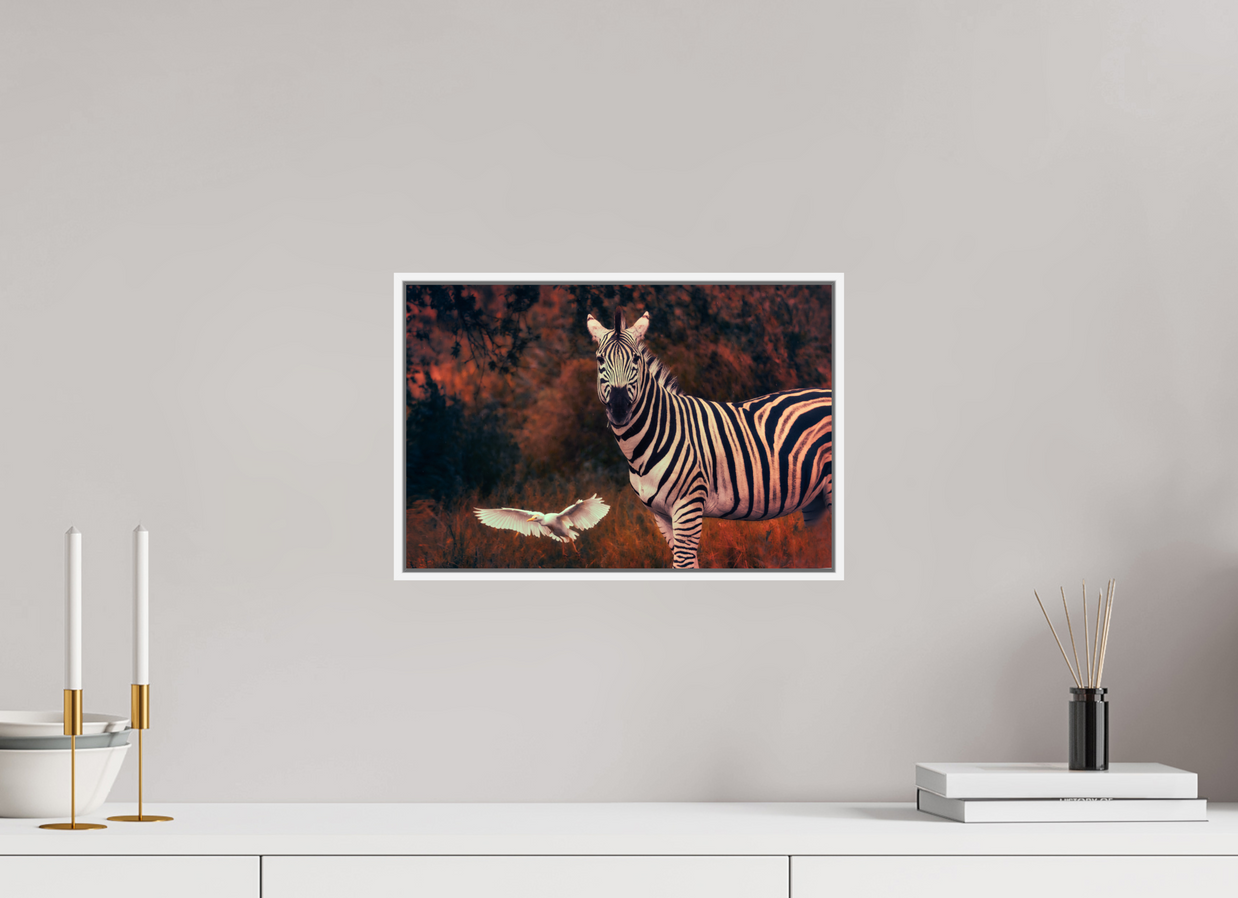 15 x 10″, S+M White Floater Frame Passing Through