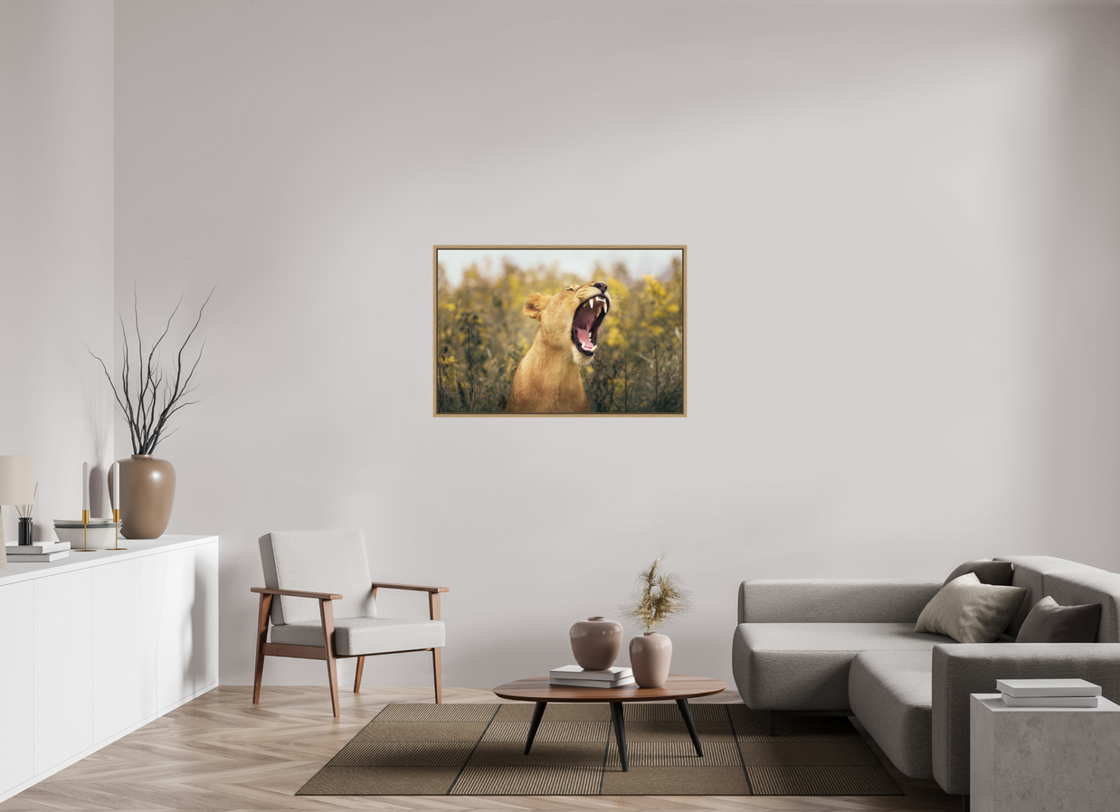45 x 30″, L+XL Oak Floater Frame Uncontained