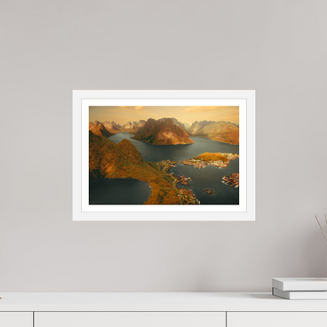 15 x 10″, S+M White Frame + Border VIEW FROM THE GODS