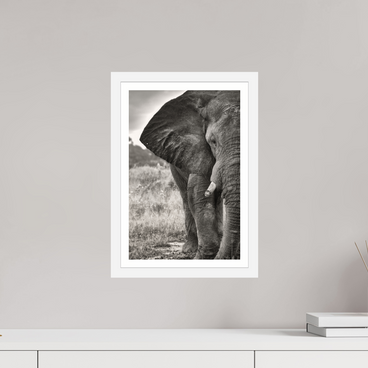 10 x 15″, S+M White Frame + Border BURDEN OF A TITAN
