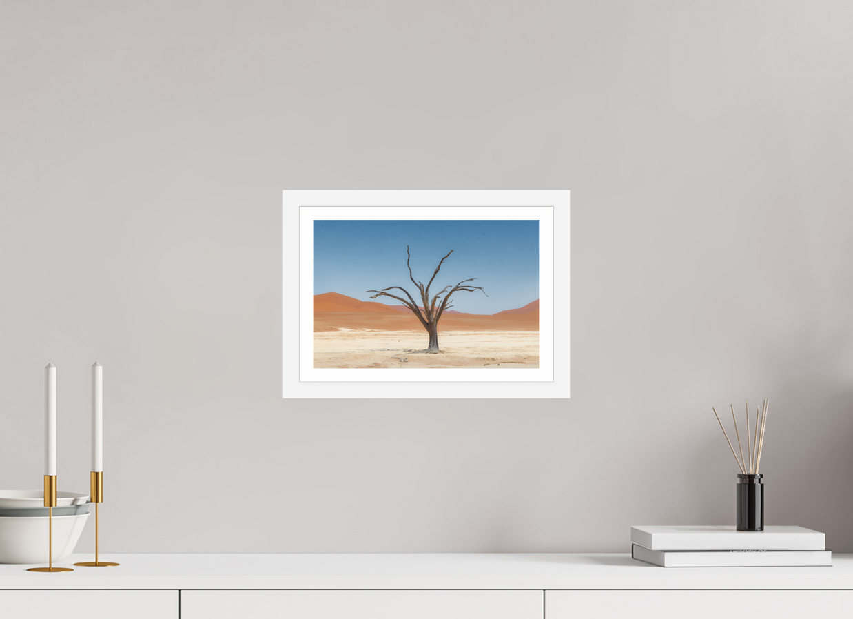 12 x 8″, S+M White Frame + Border TO BE