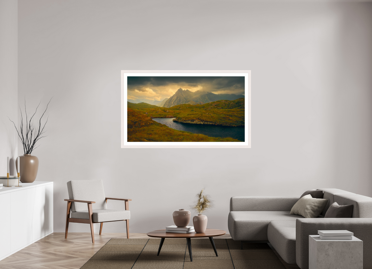 64 x 36″, Exhibition White Maple Frame + Border COME THIS WAY