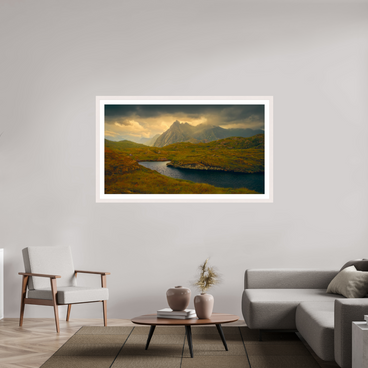 64 x 36″, Exhibition White Maple Frame + Border COME THIS WAY