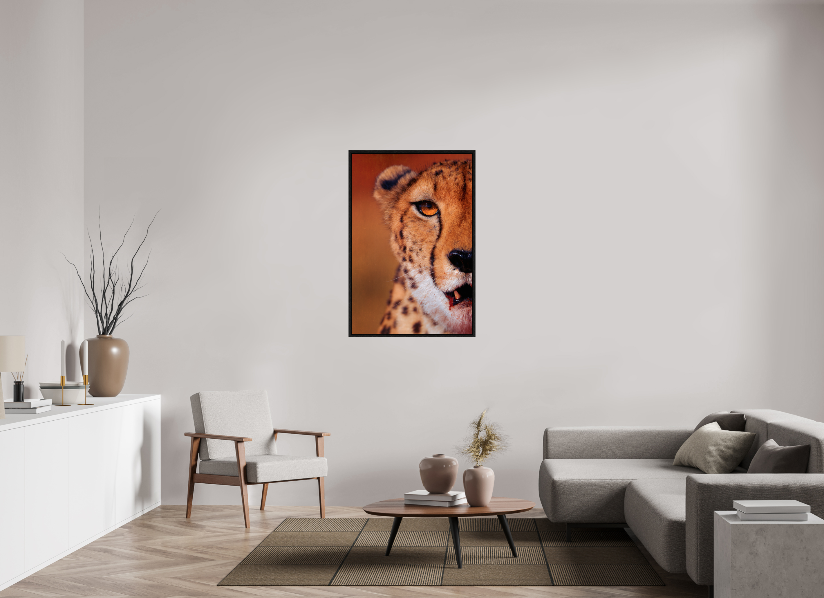 30 x 45″, L+XL Black Floater Frame As It Is