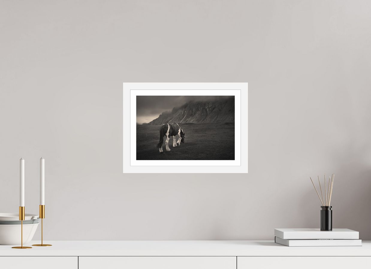 12 x 8″, S+M White Frame + Border Unbothered
