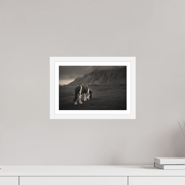 12 x 8″, S+M White Frame + Border Unbothered
