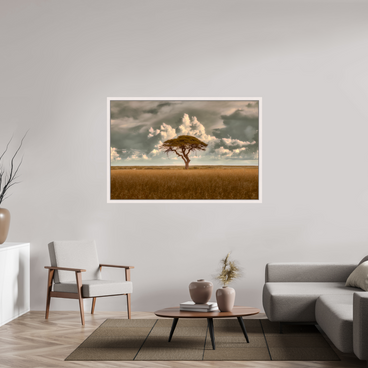 60 x 40″, Exhibition Maple White Floater Frame STRUCTURED CHAOS