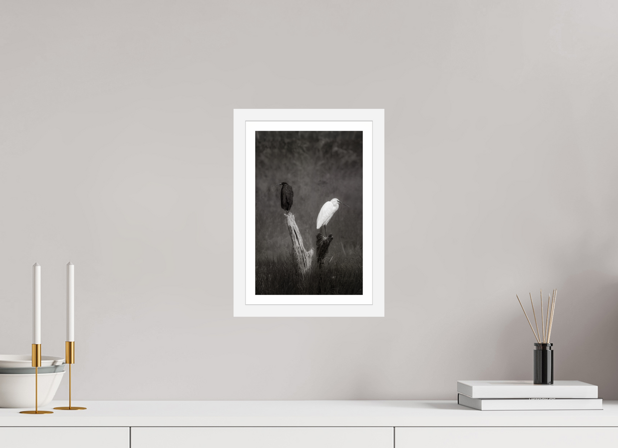 8 x 12″, S+M White Frame + Border TWO TRUTHS