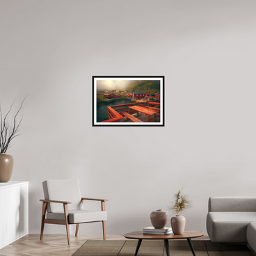 30 x 20″, L+XL Black Frame + Border TABLE FOR TWO